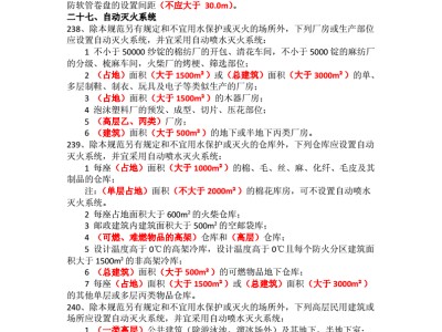 消防工程師知識點一級消防工程師知識點