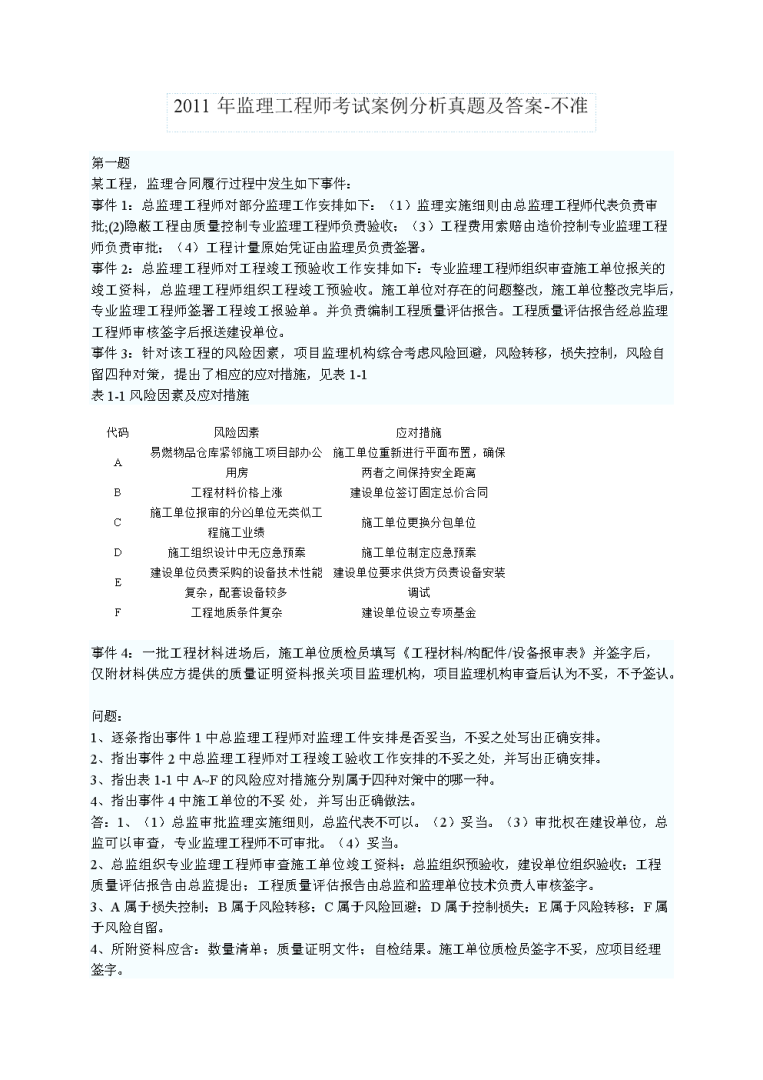 監理工程師案例都考哪些科目監理工程師案例都考哪些  第2張